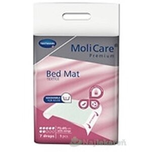 MoliCare Premium Bed Mat Textile 7 kvapiek 75x85cm textilná absorpčná podložka s krídelkami, 1x1 ks