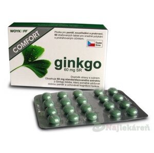 ginkgo COMFORT 60 mg SR - Woykoff na udržanie správnych duševných funkcii, 60ks