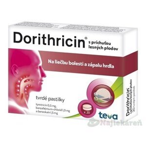 Dorithricin s príchuťou lesných plodov na bolesť hrdla  20 pastiliek