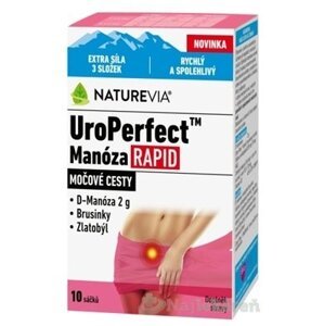 SWISS NATUREVIA UroPerfect Manóza RAPID na močové cesty 10 vrecúšok