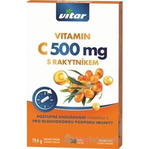 VITAR VITAMÍN C 500 mg S RAKYTNÍKOM cps s postupným uvoľňovaním 1x30 ks