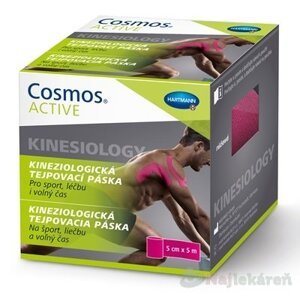 Cosmos ACTIVE Kineziologická tejpovacia páska ružová (5cmx5m) 1ks