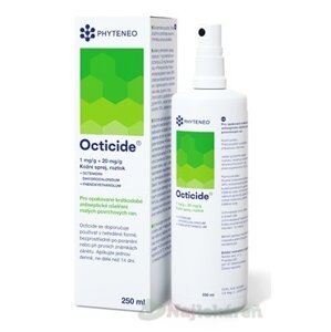 Octicide 1 mg/g + 20 mg/g dermálny antiseptický roztokový sprej 1x250 ml