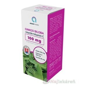 ADAMPharm GINKGO BILOBA+Horčík+Vitamín C 60 ks