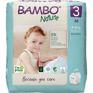 BAMBO Nature Plienky jednorázové 3, 28 ks, pre 4-8 kg