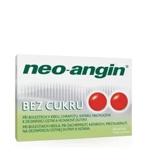 Neo-angin bez cukru tvrdé pastilky 24 pastiliek