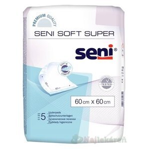 Seni SOFT SUPER NEW hygienické podložky, 60x60cm, 5ks