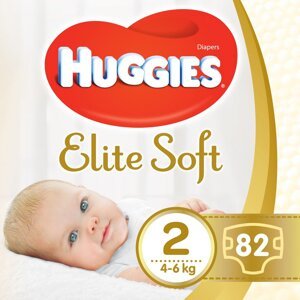 HUGGIES® Elite Soft Plienky jednorázové 2 (4-6 kg) 82 ks