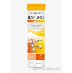 Livsane IMMUNO VITAL šumivé tablety 20 tabliet