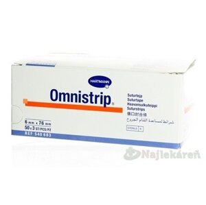 OMNISTRIP, hypoalergénne prúžky na stiahnutie rany (6x76mm) 50x3ks (150ks)