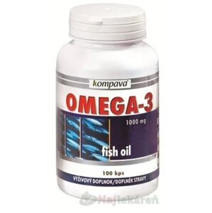 kompava OMEGA-3 1000 mg na správnu funkciu srdca, 100ks