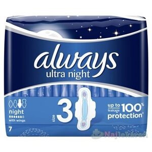 ALWAYS ULTRA NIGHT hygienické vložky 7ks