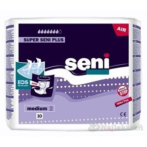 Seni SUPER PLUS AIR medium 2, plienk. nohavičky, obvod 75-110cm, 10ks