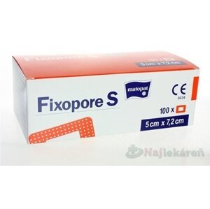 Fixopore S (5cmx7,2cm) sterilná náplasť s absorpčným vankúšikom 100ks