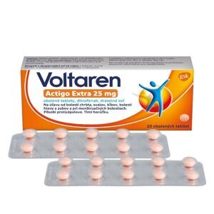 Voltaren Actigo Extra 25 mg na bolesť svalov a kĺbov 20 tbl