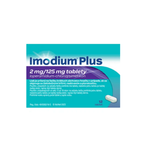 Imodium plus hnačka, plynatosť, kŕče 12 tabliet