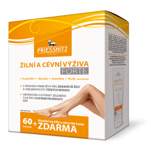 PRIESSNITZ Žilná a cievna výživa FORTE 60ks + Gél žily a cievy 125 ml