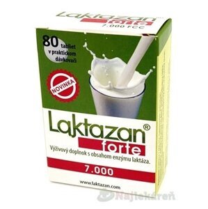 LAKTAZAN forte 7000 FCC, enzým laktáza, 80 tbl