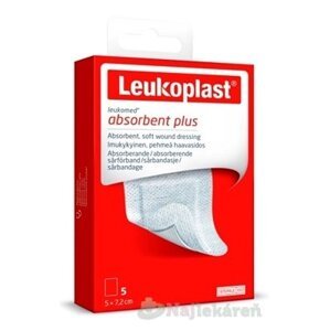 LEUKOPLAST LEUKOMED absorbčná náplasť na rany, 5x7,2cm 5ks