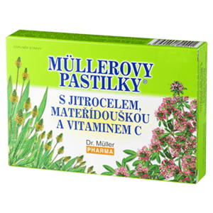 MÜLLEROVE PASTILKY so skorocelom, materinou dúškou a vit.C 24ks