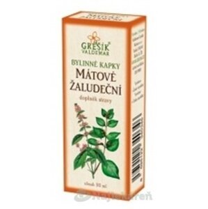 GREŠÍK BYLINNÉ KVAPKY MÄTOVÉ ŽALÚDOČNÉ 1x50 ml