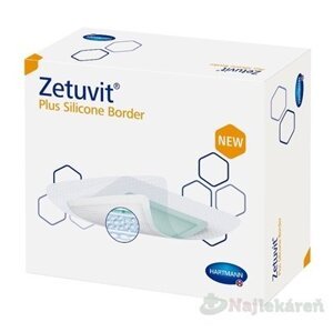 Zetuvit Plus Silicone Border kompres sterilný (12,5x12,5cm) 10ks