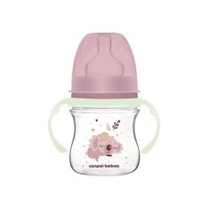 CANPOL BABIES Fľaša antikoliková EasyStart Sleepy koala 120ml ružová