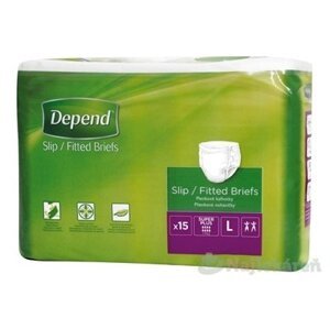 DEPEND SLIP SUPER PLUS L, priedušné plienkové nohavičky, boky 120-150cm, 15 ks