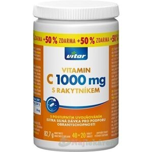 VITAMIN C 1000 mg S RAKYTNÍKOM, 40+20 tbl Zadarmo