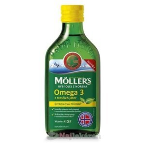 MOLLER´S Omega 3 RYBÍ OLEJ Citrónová príchuť, 250ml