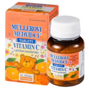 MÜLLEROVE medvedíky - vitamín C s príchuťou mandarínky 45tbl