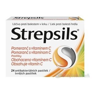 Strepsils pomaranč s vitamínom C 24 pastiliek