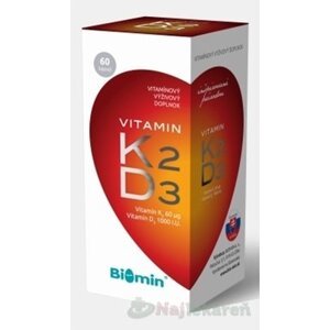 BIOMIN VITAMIN K2 + D3 1000 I.U., 60 ks