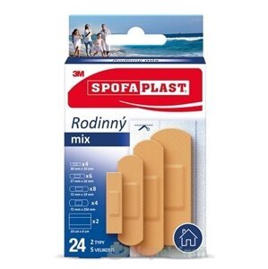 3M SPOFAPLAST č.603 Náplasti Rodinný mix 2 typy, 5 veľkostí, 24ks