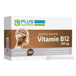 PLUS LEKÁREŇ Vitamín B12 500 µg 100 ks