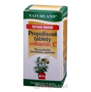 NATURLAND PROPOLISOVÉ TABLETY + VITAMÍN C, 60 tbl