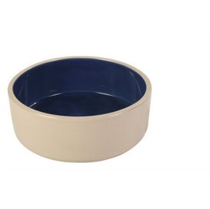 Trixie Bowl, ceramic, 2.3 l/ř 22 cm, cream/blue