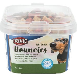 TRIXIE Soft Snack Bouncies maškrta pre psy s jahňacím, hydinou a držkami 140g