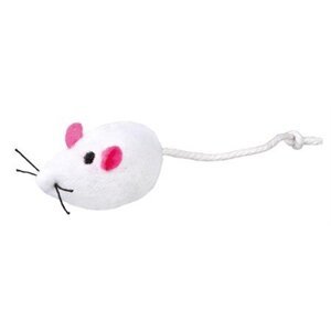 Trixie Set mice, plush, catnip, 5 cm, 2 pcs., white/grey