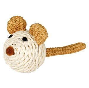 Trixie Mouse, paper yarn, 5 cm