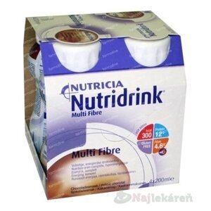 NUTRIDRINK MULTIFIBRE čokoládová príchuť 4x200 ml