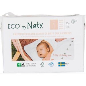 ECO BY NATY 1 Newborn, 25 ks (2-5 kg) - jednorázové plienky