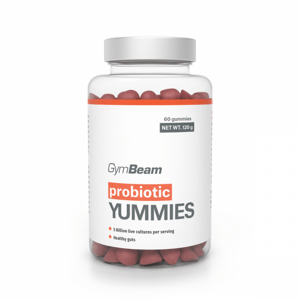 Probiotiká Yummies - GymBeam čerešňa 60 kapsúl