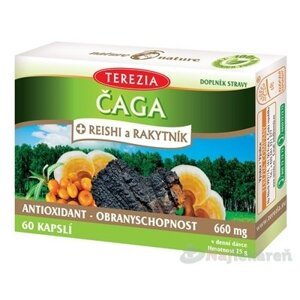 TEREZIA ČAGA + REISHI a RAKYTNÍK 60 ks