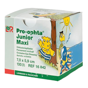 PRO-OPHTA JUNIOR MAXI očné krytie 7x5,9cm 100ks