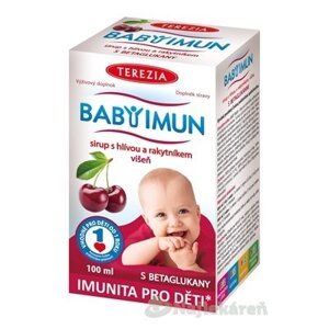 TEREZIA BABY IMUN sirup s hlivou a rakytníkom (višňa), 100ml