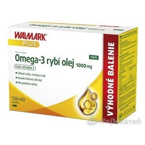 WALMARK Omega 3 rybí olej FORTE srdce, mozog a zrak 180 kapsúl