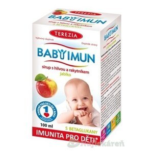 TEREZIA BABY IMUN sirup s hlivou a rakytníkom príchuť jablko 100 ml