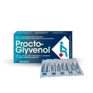 Procto-glyvenol čapíky proti hemoroidom 10x400 mg