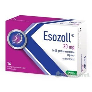 Esozoll 20 mg na krátkodobú liečbu refluxných príznakov 14 kapsúl